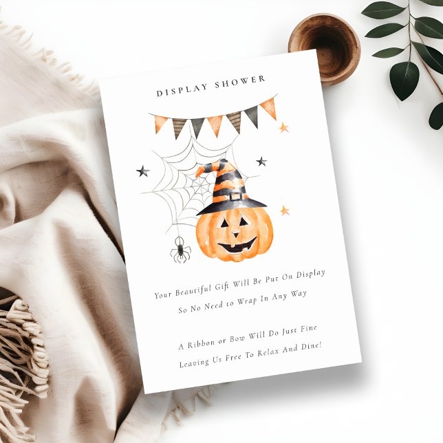 Tarjeta De Recepción Cute Halloween Calabaza Spooki Display Baby Shower (Subido por el creador)
