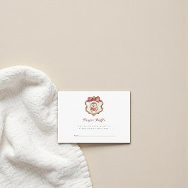 Tarjeta De Recepción Cute Hedgehog Baby Shower Diaper Raffle