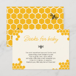 Tarjeta De Recepción Cute Honey Mommy to Bee Baby Shower Books for Baby