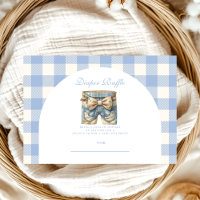 Cute Jean Baby Denim Baby Shower Diapper Raffle