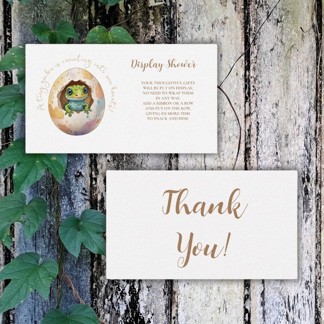 Tarjeta De Recepción Cute Kawaii Gecko Lizard Egg Baby Shower (Subido por el creador)