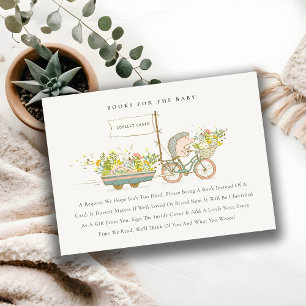 Tarjeta De Recepción Cute Libros De Hedgehog Locales Para Baby Shower