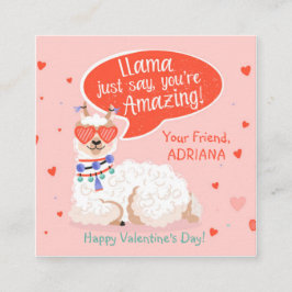 Tarjeta De Recepción Cute Llama Valentine