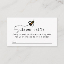 Tarjeta De Recepción Cute moderno Honey Bee Diaper Raffle
