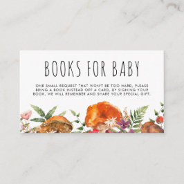 Tarjeta De Recepción Cute Mushroom Baby Shower Books Baby