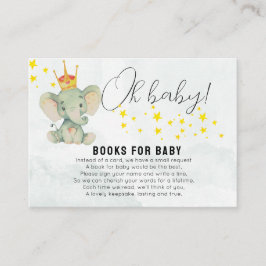 Tarjeta De Recepción Cute OhBaby Gender Neutral Elephant Books for Baby