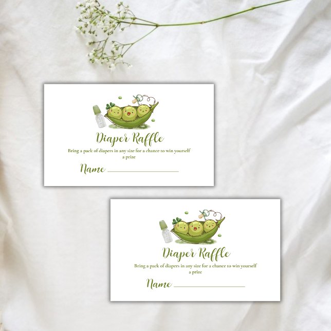 Tarjeta De Recepción Cute Pacifier Sweet Pea Diaper Raffle Baby Shower (Cute Pacifier Sweet Pea Diaper Raffle Baby Shower Enclosure Card)
