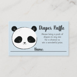 Tarjeta De Recepción Cute Panda Face Baby Shower Diaper Raffle