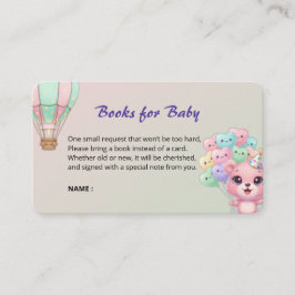 Tarjeta De Recepción "Cute Pastel de globos de aire caliente para tarje