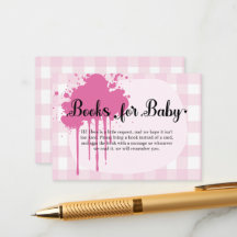 Cute Pastel Pink Gingham Baby Shower