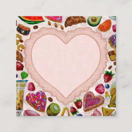 Tarjeta De Recepción Cute Pastry Confections Sweets