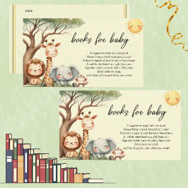 Tarjeta De Recepción Cute Safari Animals gender neutral books for baby