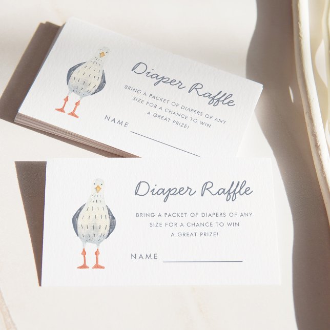 Tarjeta De Recepción Cute Seagull Nautical Baby Shower Diaper (Subido por el creador)