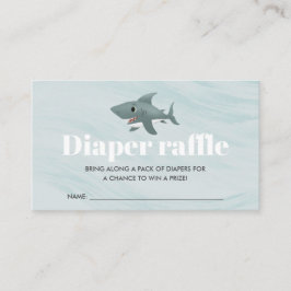 Tarjeta De Recepción Cute Shark Baby Shower Diaper Raffle