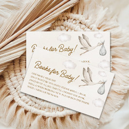 Tarjeta De Recepción Cute Stork Gender Neutral Baby Shower