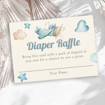 Cute tema de aviación Baby Shower Diaper Raffle