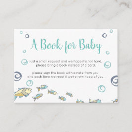 Tarjeta De Recepción Cute Under Sea Baby Shower Book For Baby