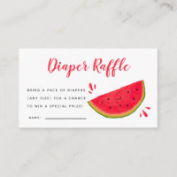 Cute Watermelon Baby Shower Diaper Raffle Ticket