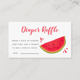 Tarjeta De Recepción Cute Watermelon Baby Shower Diaper Raffle Ticket