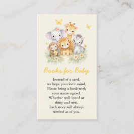 Tarjeta De Recepción Cute Wild One Safari Animals Books for Baby 