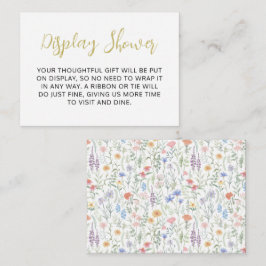Tarjeta De Recepción Cute Wildflower Pattern Enclosure Card