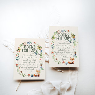 Tarjeta De Recepción Cute Woodland Animal Adventure Neutral Baby Shower