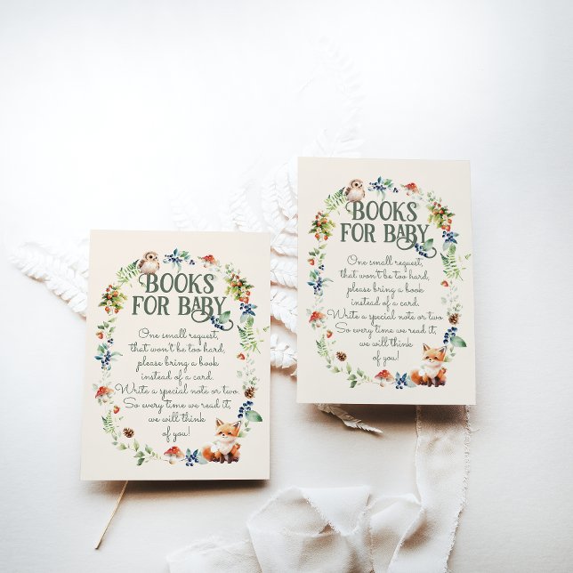 Tarjeta De Recepción Cute Woodland Animal Adventure Neutral Baby Shower (Subido por el creador)