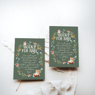 Tarjeta De Recepción Cute Woodland Animal Adventure Neutral Baby Shower