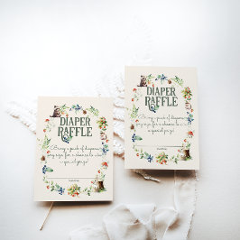 Tarjeta De Recepción Cute Woodland Animal Adventure Neutral Baby Shower