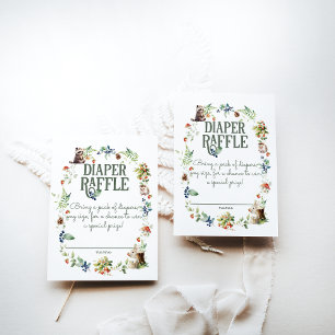 Tarjeta De Recepción Cute Woodland Animal Adventure Neutral Baby Shower