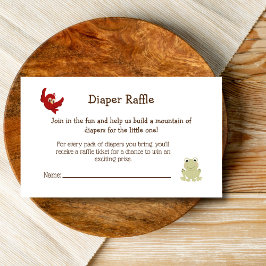 Tarjeta De Recepción Cute Woodland Animales Baby Shower Diaper Raffle