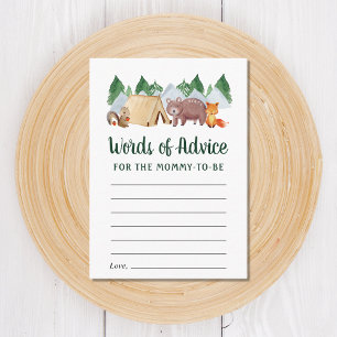 Tarjeta De Recepción Cute Woodland Animals Consejos Baby Shower