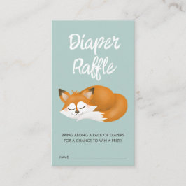 Tarjeta De Recepción Cute Woodland Boys Baby Shower Diaper Raffle