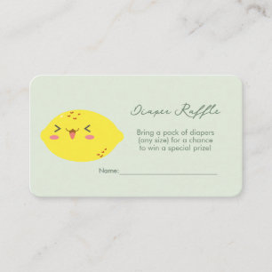 Tarjeta De Recepción Cutie Lemon Citrus Diaper Raffle