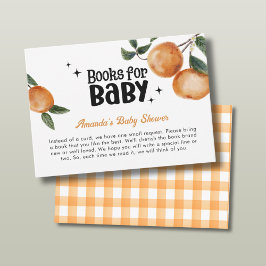 Tarjeta De Recepción Cutie Naranja Citrus Books para Baby Shower
