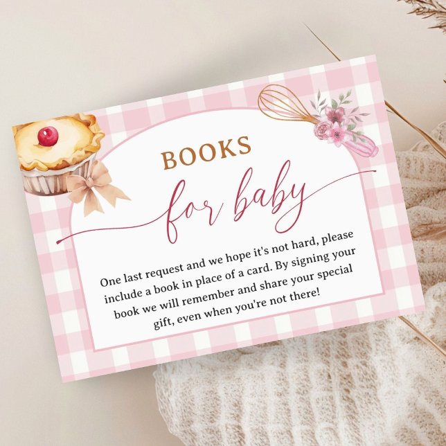 Tarjeta De Recepción Cutie Pie Baby Shower Chica Pink Books Para El Beb (Subido por el creador)