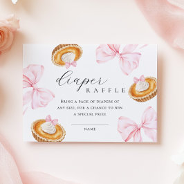 Tarjeta De Recepción Cutie Pie Baby Shower Diaper Raffle