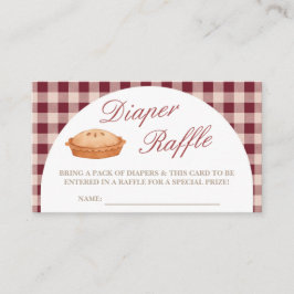 Tarjeta De Recepción Cutie Pie Baby Shower Diaper Raffle Card