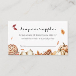 Tarjeta De Recepción Cutie Pie Baking Autumn Diaper Raffle Baby Shower