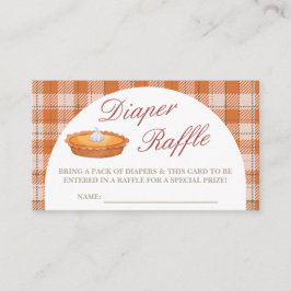 Tarjeta De Recepción Cutie Pie Fall Baby Shower Diaper Raffle Card