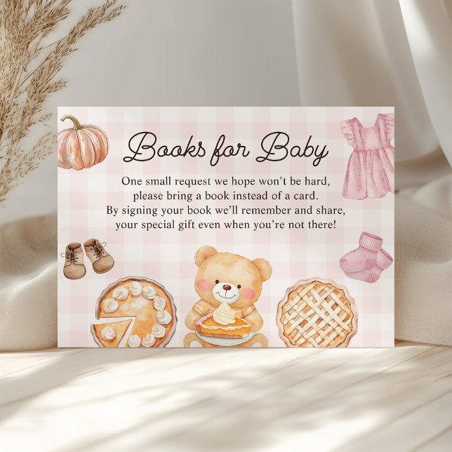 Tarjeta De Recepción Cutie Pie Fall Chica Baby Shower Libros para bebé (Subido por el creador)