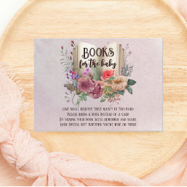 Tarjeta De Recepción Cuto cuento de hadas trae un libro para el bebé