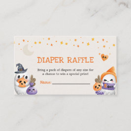 Tarjeta De Recepción Cuto pequeño fantasma Diaper Raffle