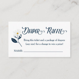 Tarjeta De Recepción Cuto Scandi Daisy Diaper Raffle Ticket Gabinete C