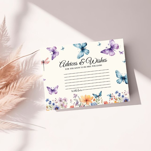 Tarjeta De Recepción Da consejos a las mariposas y duchas nupciales (Subido por el creador)