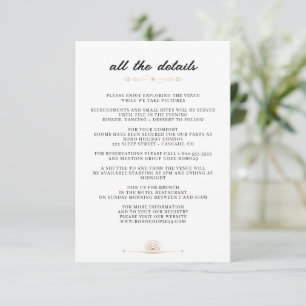 Tarjeta De Recepción Dainty Celestial Boda