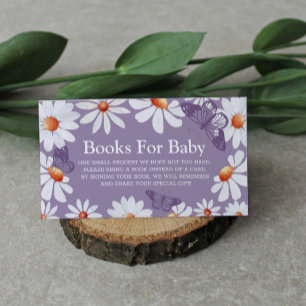 Tarjeta De Recepción Daisias acuarelas y libros de mariposas para bebés