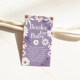 Tarjeta De Recepción Daisias acuarelas y libros de mariposas para bebés