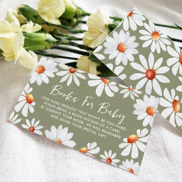 Tarjeta De Recepción Daisies acuarelas Libros Para Bebés