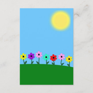 Tarjeta De Recepción Daisies coloridos